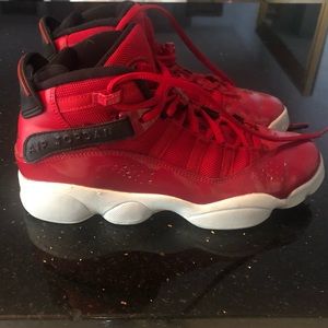 jordan two3 red and white